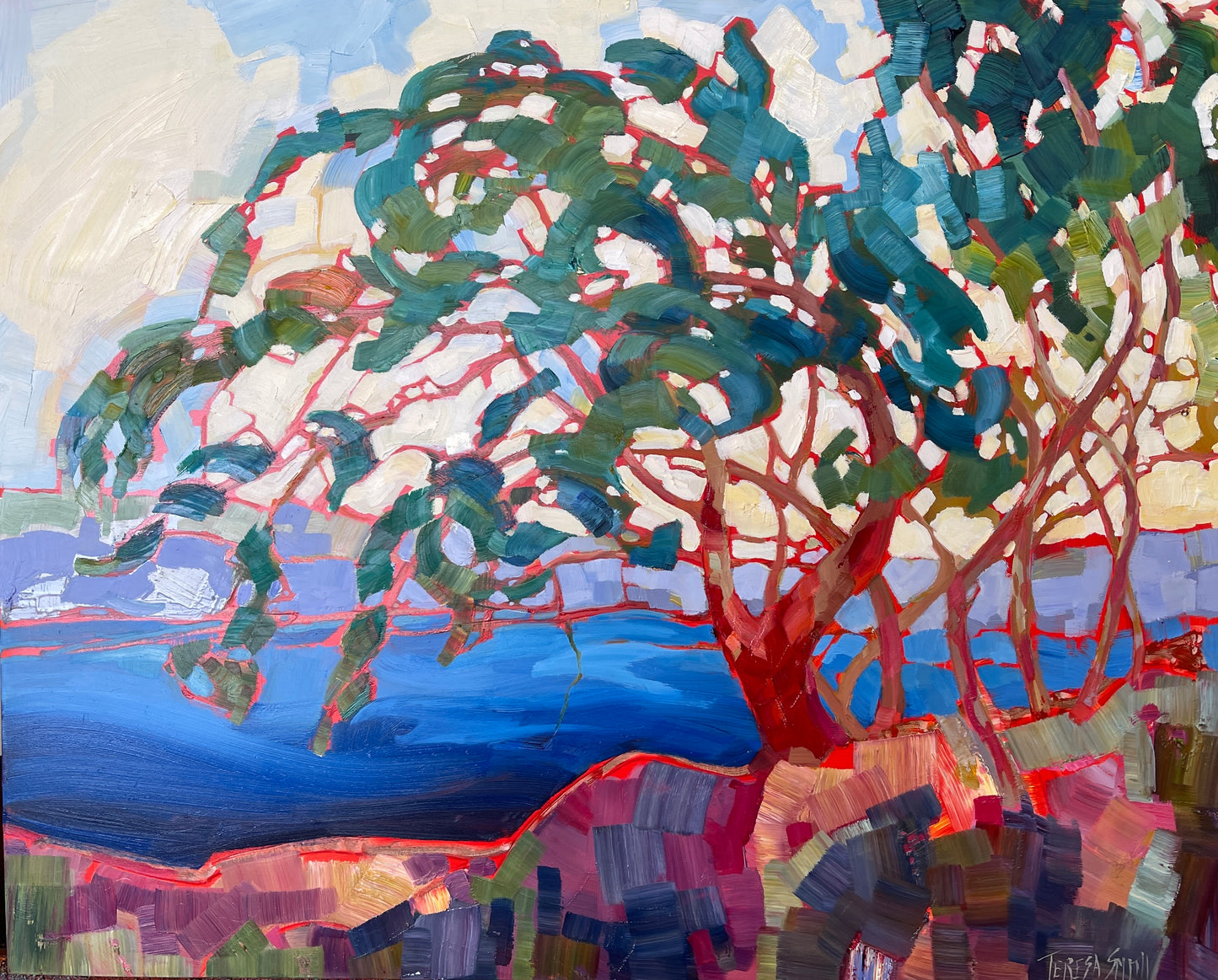TS-2418 Walk the Shore 16 x 20 oil on board