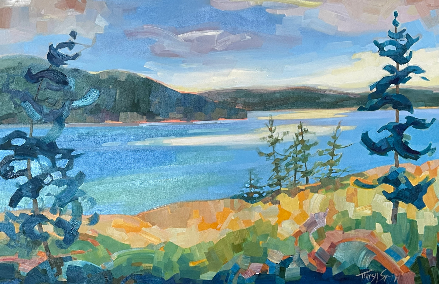TS-2507 Cascade Lake 2025 20 x 40 oil on canvas