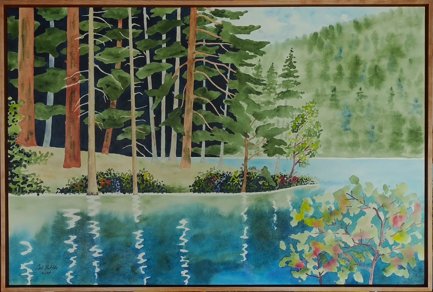 BU-2417 Calm Waters of Mountain Lake 24 x 36 inches