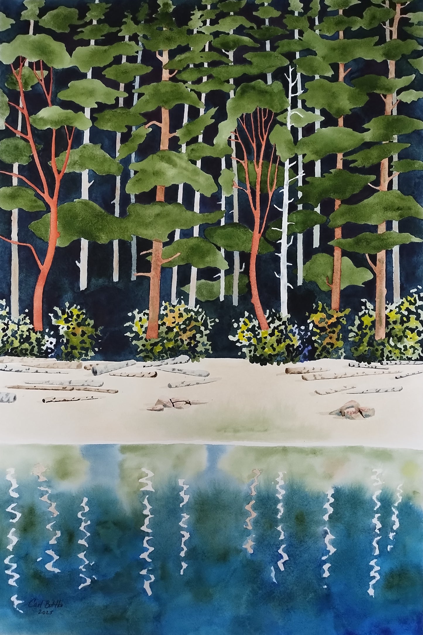 BU-2605 "Reflections at Low Tide" 36 x 24 inches