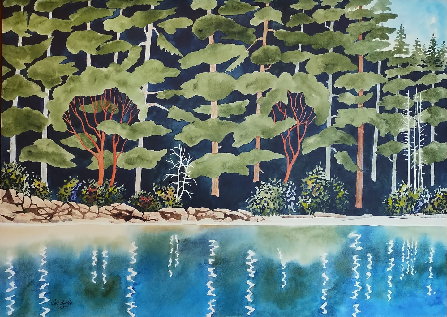 BU-2602 "The Calm Waters of Shallow Bay", 26 x 36 inches