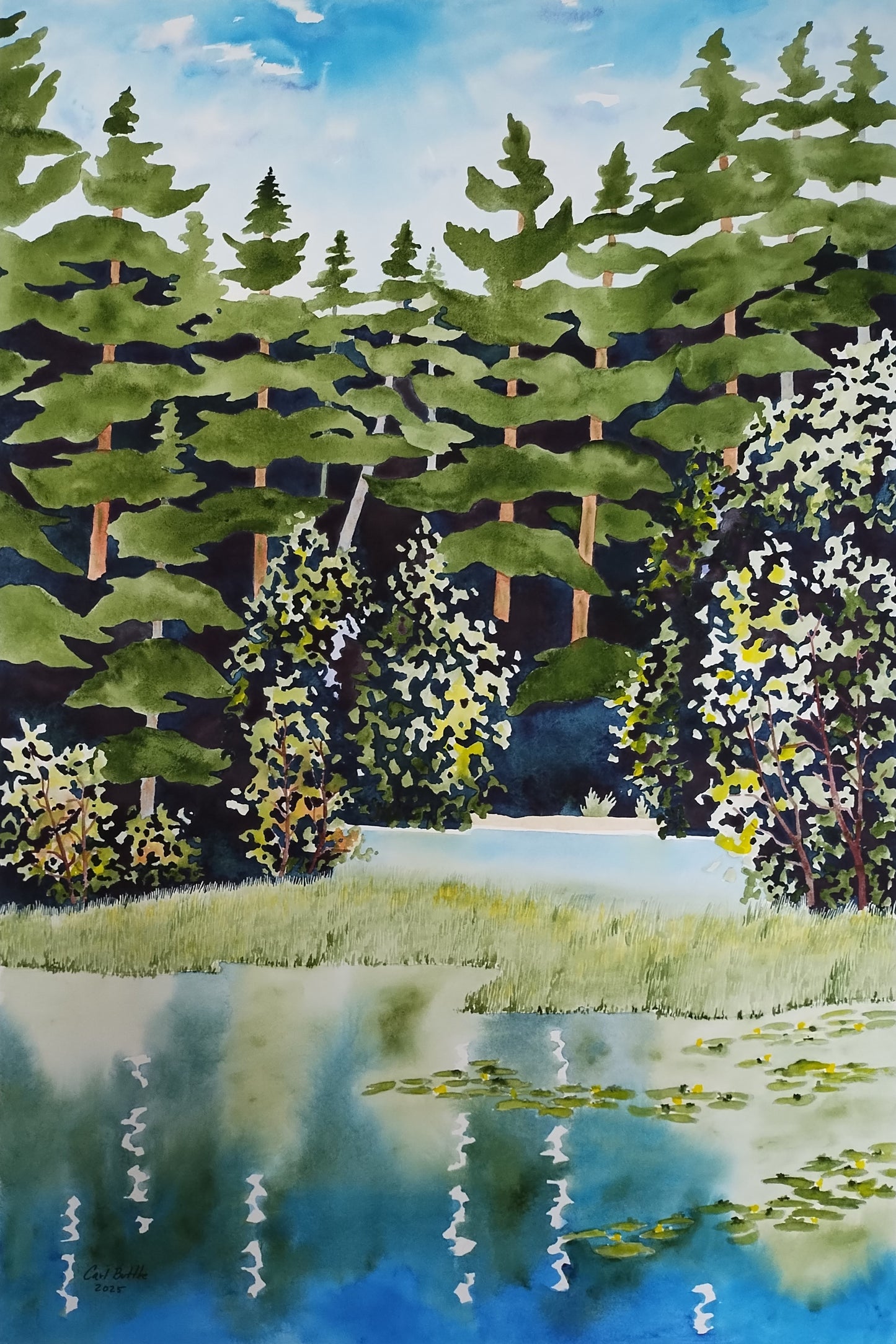 BU-2606  "The Lagoon West Shore", 36 x 24 inches